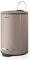 blomus -TUBO- Treteimer aus pulverbeschichtetem Stahl, Taupe, 3L Fassungsvermögen, Smart-Close-System, entnehmbarer Eimer, exklusives Badaccessoire (H / B / T: 24,5 x 17 x 17 cm, Taupe, 68890)