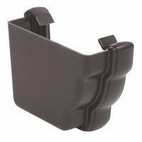 FloPlast Ogee Cast Iron Effect External Stopend - Left Hand