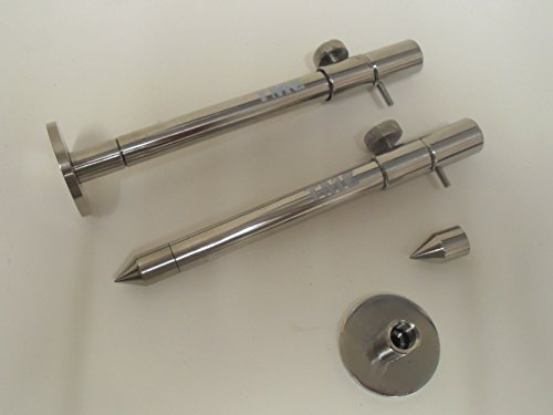 TMC Banksticks aus Edelstahl, austauschbar, 15–23 cm, 2 Stück