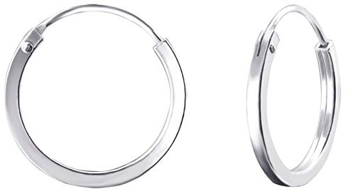 Monkimau Damen Ohrringe Creolen aus 925 Sterling Silver echt Silber