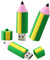4GB En Forma de lápiz USB Flash Drives Pen Drive Memoria Flash Stick Pendrives Disco Flash USB Thumb Drive U Disco USB Drive USB 2.0 Pen Drive pendrive (Verde)