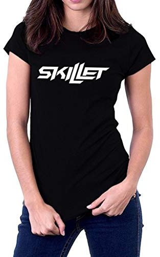 Skillet Band Logo Comatose Awake Alternative Women's Fashion Tops T-Shirt Black