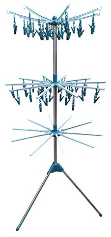 Hyfive Clothes Airer Drying Rack Foldable Laundry Rail Hanger Indoor Outdoor - Three Tier