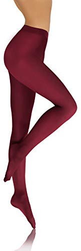 sesto senso Damen Strumpfhose Blickdicht Microfaser 70 DEN bordeaux Weinrot XL Bordo
