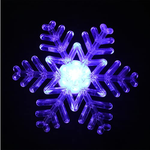 SOLUSTRE 5 Stücke LED Schneeflocken Fensterdeko Lichter Weihnachten Fensterlicht LED Weihnachtsbeleuchtung Fenster Saugnapf Lichterkette Fensteraufkleber Weihnachtsdeko Xmas Deko Ohne Akku