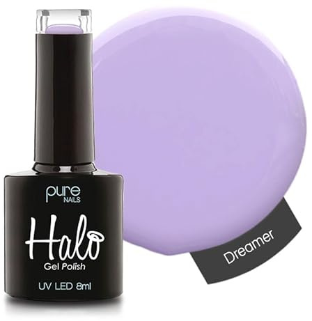 Halo Gel Polish 8ml - Dreamer. UV/LED Gel Nail Polish, Long Lasting & Easy To Apply. Nail Art Colours For Manicure & Pedicure. Gel Polish For Professional & Home Use.