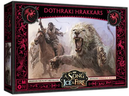 A Song of Ice and Fire Tabletop Miniatures Dothraki Hrakkars Box Set - Fierce Nomadic Warriors of The Great Grass Sea, Strategiespiel für Erwachsene ab 14 Jahren, 2+ Spieler, 45-60 Minuten Spielzeit,