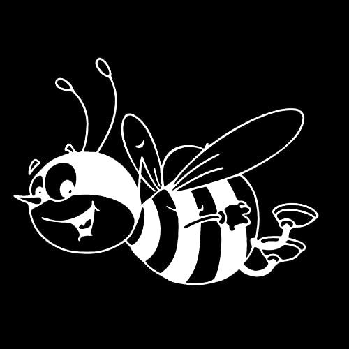 Auto-Aufkleber 15.3Cm * 11.4Cm Bumble Bee Art Autoaufkleber Vinyl Aufkleber Aufkleber Hummel Honig Schwarz/Silber