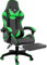 Sedia Gaming Con LED RGB e Telecomando Poltrona Ufficio Scrivania Casa PC Stile Racing Girevole Ergonomica In Ecopelle Cuscino Supporto Lombare Poggiapiedi Poggiatesta Braccioli (Nero e Verde)