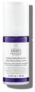 Kiehl's Daily Micro-Dose Anti-Aging Retinol Facial Serum, Reduces Wrinkles, Firms Skin, Evens Skin Tone, Youth Renewing & Hydrating Formula, with Retinol & Ceramides, Paraben-free - 1 fl oz