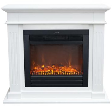 Xaralyn Elektrokamin Elda ELU-MDW - Weiße MDF-Kaminverkleidung - 1400 Watt Heizung - Fernbedienung