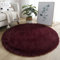 Lifup Teppich Shaggy Anti Rutsch Pflegeleicht, Rund Langflor Teppich für Wohnzimmer Schlafzimmer Kinderzimmer Weinrot 80 cm