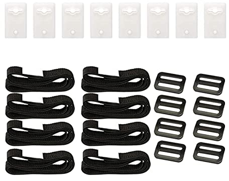 8-teiliges Set Poolabdeckungs-Spanngurte – Upgrade Universal Schwimmbadabdeckung Spule Gurt Kit Pool Solarabdeckung Spule Befestigungsgurte Kit für Schwimmbad im Boden