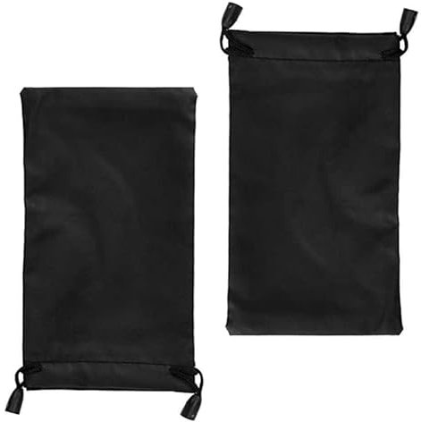 Saraoriginalshop Set 2 Sacchetti Morbidi per Occhiali da Sole Occhiali da Vista Astuccio Richiudibile con Laccetti Porta tutto Gioielli Smartphone colore Nero.