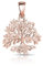 DTPsilver® Colgante de Plata de Ley 925 Chapado en Oro Rosa - Colgante Árbol de la Vida