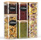 Do-Electr 6pcs Tarro de Cristal con Tapa de Bambú, 2 * 750ml/2 * 1150ml/2 * 1500ml Tarros de Vidrio Cocina Almacenaje, para Cereales Frijoles
