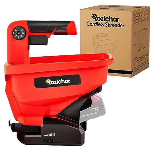 Rozlchar Power Spreader for Milwaukee M18 18V Battery, Seed Spreader for Year-Round, Covers Up to 5,000 sq. ft.(Tool Only, No Battery)