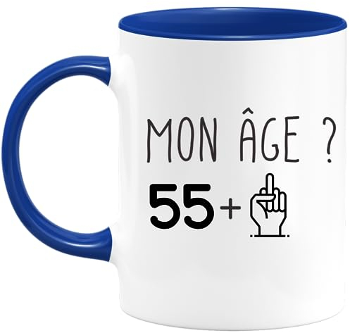 quotedazur - Mug 56 ans fuck - Bleu/Céramique