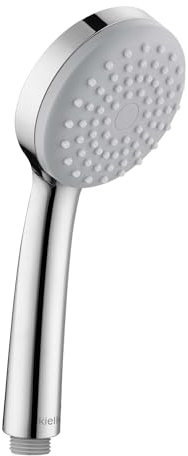 kielle Minor - Duschkopf 85mm Durchmesser, Universal Brausekopf Duschbrause für Baden, Starker Wasserstrahl, Chrom/Hellgrau 20421000