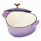 Cast Iron Enamelled Pan - 1.9L Heart-Shaped Casserole Dish, Non-Stick Pink Pan - Perfect for Multi-Functional Cooking with Lid