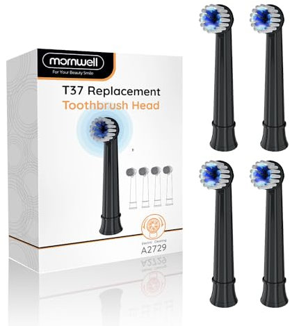 4 Stück Ersatzbürsten Kompatibel mit mornwell T37 Elektrische Zahnbürste