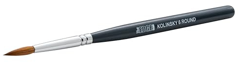 THE EDGE Kolinsky Round Size 6 Nail Brush for Acrylic Nails