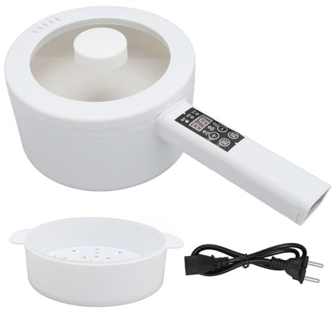 Tnfeeon Olla Caliente Eléctrica, Olla Portátil Multifuncional de 1,8 L para Cocinar, Olla Eléctrica de Fideos Rápidos de 600 W, Sartenes Antiadherentes para Filete, Huevo, Ramen,