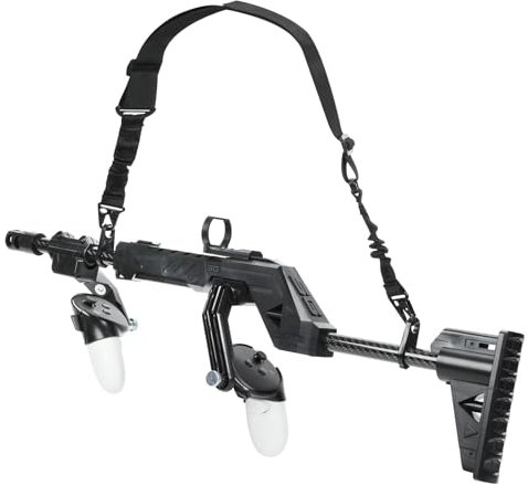 Baomaeyea VR Gunstock für MetaQuest 3, Pistolenstock, kompatibel mit VR MetaQuest3 Griff, Schnellentriegelung, Gunstock-Halterung für mehr Stabilität und Kontrolle, magnetischer Gewehradapter