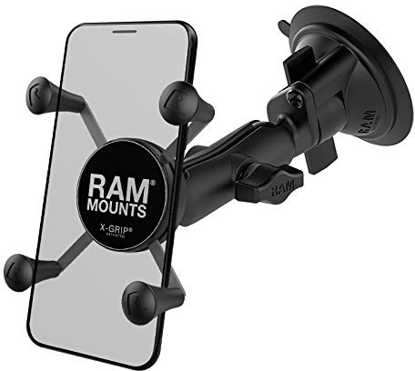 RAM MOUNTS X-Grip Saugfuss-Halterung für Smartphones bis 82,6 mm B Kugel (RAM-B-166-UN7U)