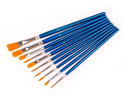 Pinsel, 10-teiliges Nylon-Pinsel-Set zum Zeichnen, Malen, Aquarell, professionelles Kunstzubehör