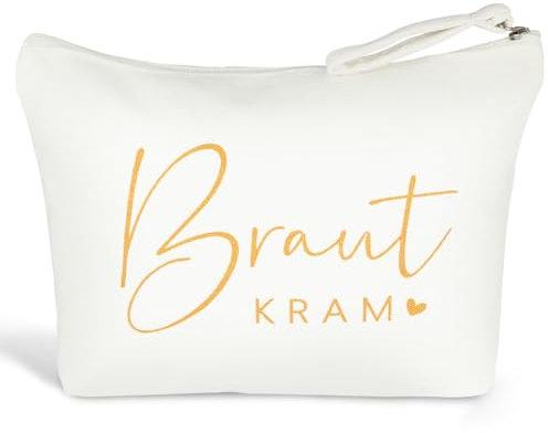 Braut Geschenke JGA Party Zubehör Leinen Braut Kram Make up Tasche Mitgebsel Geschenk zur Brautparty Junggesellinnenabschied Bride Dekoration Kosmetiktasche für Hochzeit Verlobung