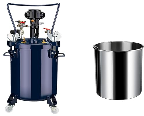 30 L / 6,5 Gallonen Drucktopf-Farbtank, Sprühlack-Drucktopftank, Automatisch Rührender Farbsprüheimer, Mit Regler-Manometer Für Großvolumige Lackierung Und Karosserie