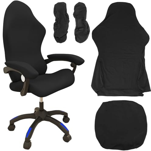 WIYETY Juego de 4 funda para silla de videojuegos, lavable, con reposabrazos