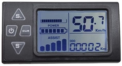 Willoghsa 36V 48V S861 Batterie au Lithium LCD Liquid Crystal VéHicule éLectrique VéLo de Montagne Scooter Compteur de Vitesse