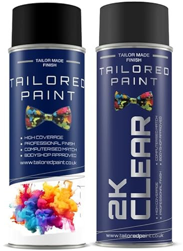 Tailored Paint Aerosol Spray Paint Rattle Can Paint For FORD 17 - Panther Black Metallic (Aerosol Spray Paint + Lacquer)