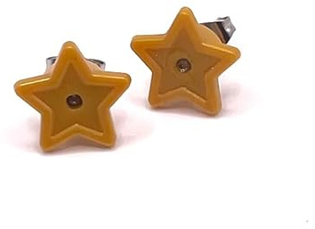 handgefertigter Ohrstecker STERN aus Bricks