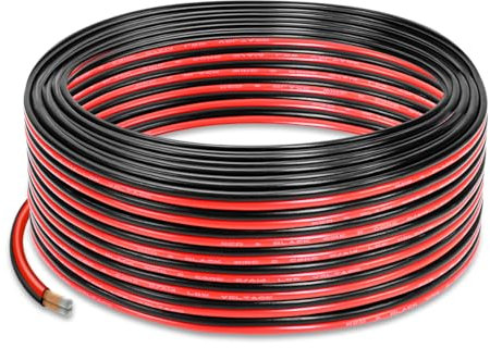 14 Gauge CCA Wire, 150FT Red Black 2 Conductor Automotive Car Battery Cable, PVC Power/Ground Wire, Welding Cable, Electrical Audio Wiring for Speaker Amp DC 12V 24V