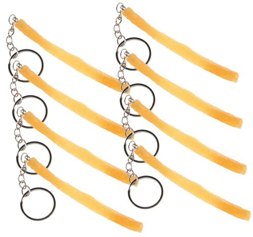LALADEFIEE Food Keychain Imitation French Fries Simulation Food Pendant Cute Keychain Backpack Accessory