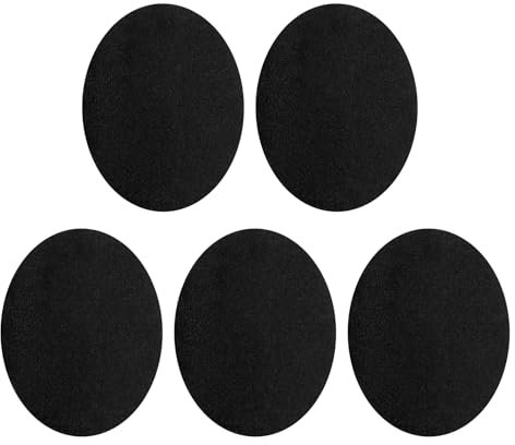 sourcing map 5Pcs Iron-on Patches, Elbow Knee Velvet Patches, Fabric Repair Patches Crafts for Repair Clothing Crafts Sweater Pants Shirts, 6x4 Inch Black