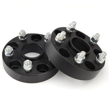 Spurverbreiterung 2 stück 15/20/25/30/35mm Spurverbreiterung Adapter PCD 5x 114,3 66,1mm M12x 1,5 geeignet 5 Lug für Renault für Dacia Duster(30mm black)