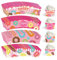 Eisbecher Pappe, 24 Stück Eisschalen Einweg 240ml Papier Eisbecher Becher Dessert Schalen Behandeln Tassen für Gefrorene Joghurt, Eisbecher,Getränke, Suppe (Style-A)