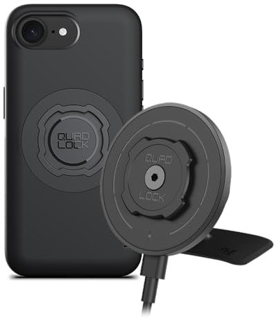 Quad Lock Adhesive Dashboard/Console Car Phone Holder Kit with MAG Wireless Charging Head V2 and MAG Phone Case for iPhone 16e