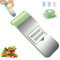 Cortador de verduras multifuncional, cortador Once for All, el mejor cortador de mandolina, mandolina segura para cocina, juliana + cortador para verduras, preparación de comidas y más (tres cuchillos
