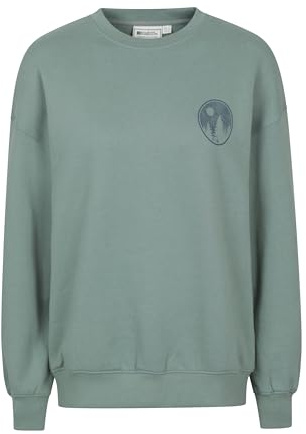 Mountain Warehouse Printed Womens Relaxed Fit Sweatshirt - Lightweight & Breathable Mislayer Shirt, Everyday Use - Spring Summer, Hiking, Walking & Outdoors Light Khaki Women's Size 14