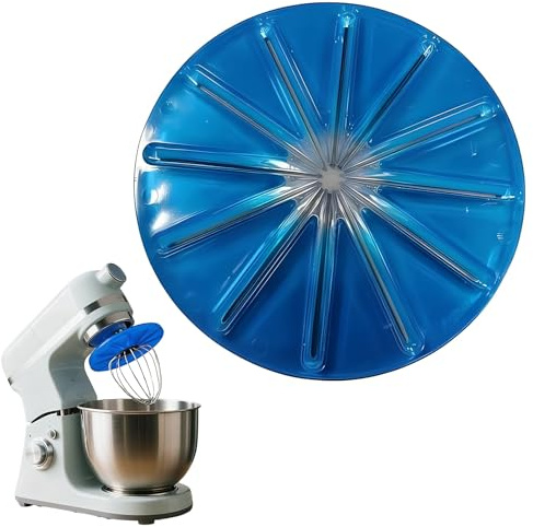 Oiieco Stand Mixer Whisk Scraper Attachment, Anti-Splatter Splash Guard for 6-Wire Whisks, Compatible with 4.5QT & 5QT Tilt-Head Mixers, Mixer Wiper Compatible with Kitchenaid, Blue