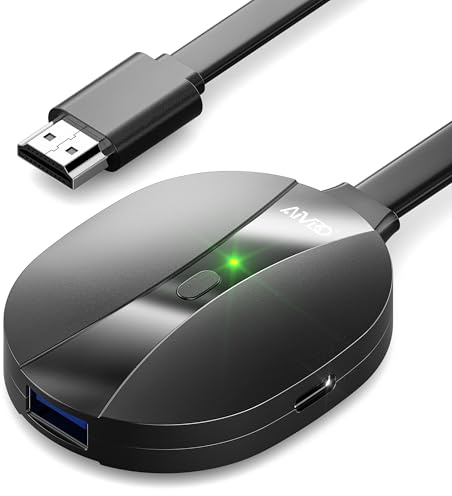 AIMIBO 4K Wireless Display Adapter 5G für Smartphone, Tablet, Laptop, HDTV, Monitor und Projektor – 3 Spiegelungsmodi, Kabelloser HDMI Dongle für i*OS Android Windows macOS auf TV Monitor Projektor