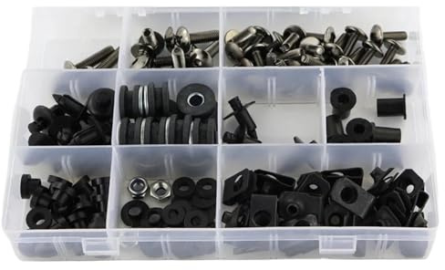 Kit De Boulons Carénage Vis De Carénage Et Bulle pour Moto pour Yamaha R6 1999-2002 Kit Complet Boulons, Rondelles, Fixations, Écrous Clips Carrosserie en Acier Attaches Rondelles(Titane)