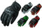 HEYBERRY Motorradhandschuhe Leder Motorrad Handschuhe kurz schwarz orange Gr. L