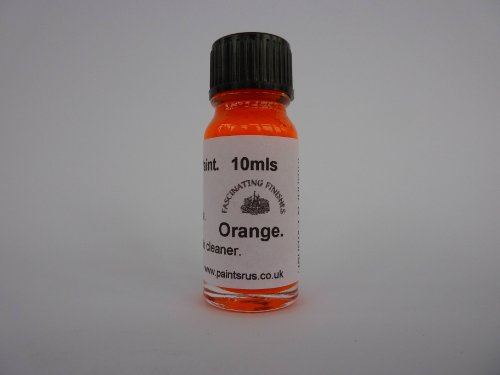 1 x 10ml Orange Hi Vis Florescent Float Paint With Brush