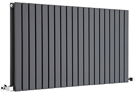 MILANO Anthracite Horizontal Double Flat Panel Radiator 635 x 1180mm